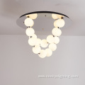 Opal Glass Ball Beaded Ceiling Light